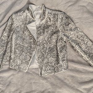 Alice + Olivia  Beaded Genuine Leather Jacked